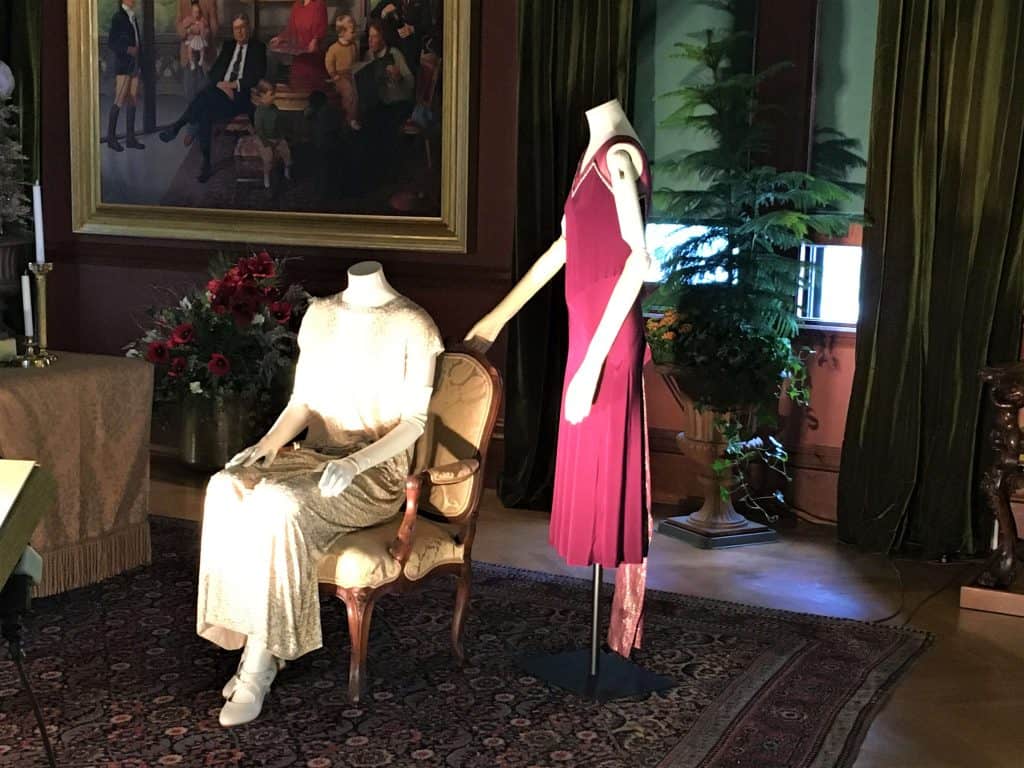 Two of the dresses worn in Downton Abbey.