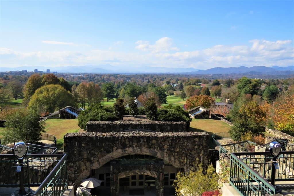 Photo of Sunset Terrace showing the spa at the Omni Grove Park Inn.