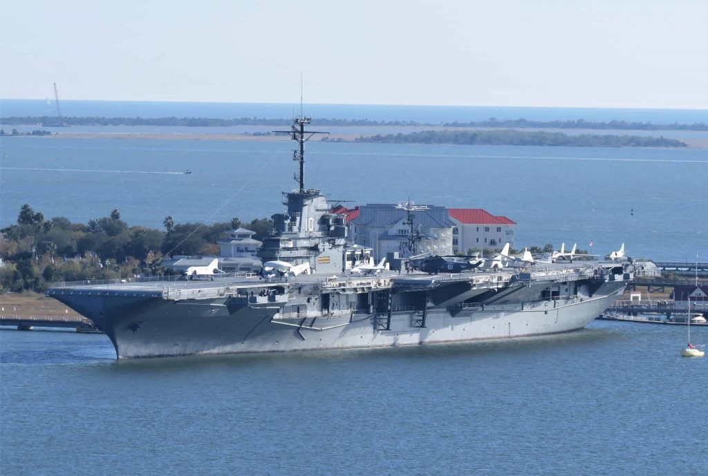 The USS Yorktown Carrier.