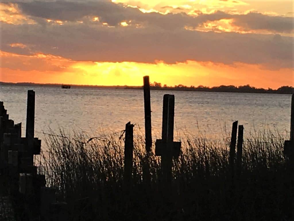 The sunset is more vibrant from the Bay Side of the park.