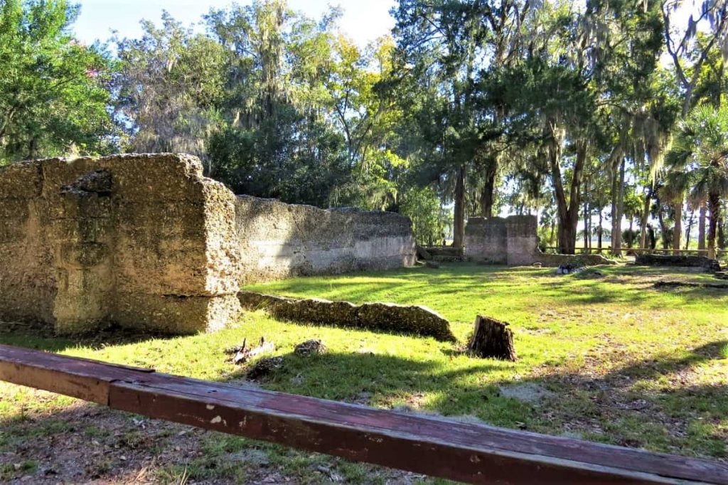 The remains of the Wormsloe homestead.