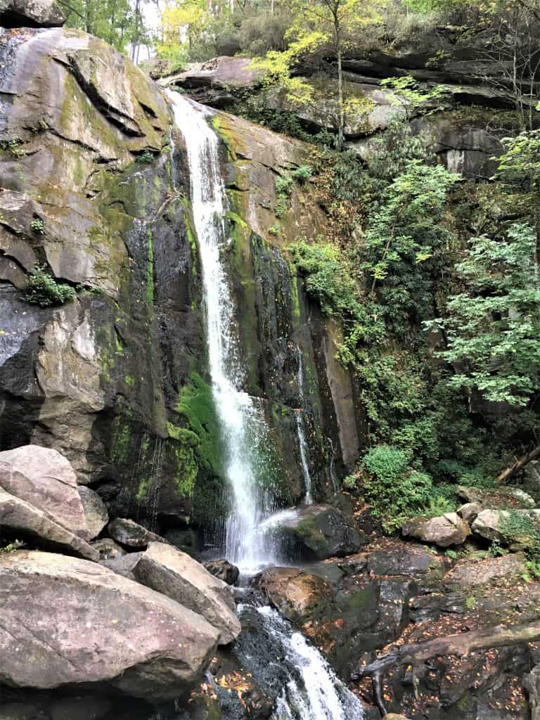 High Shoals Falls waterfall is barely a trickle after a month with limited rain.