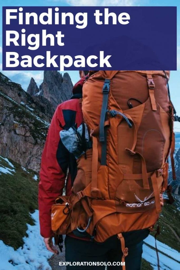 Pinterest Pin for finding the right backpack