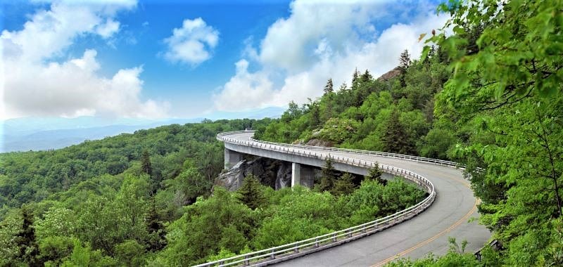 The Linville viaduct section of the Blue Ridge Parkway.