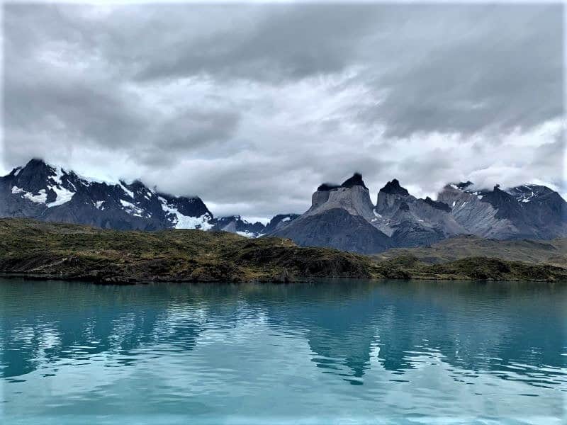 View of the Britanico from the ferry on the way to begin the hike.