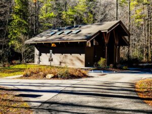 Bathhouse at family campground.