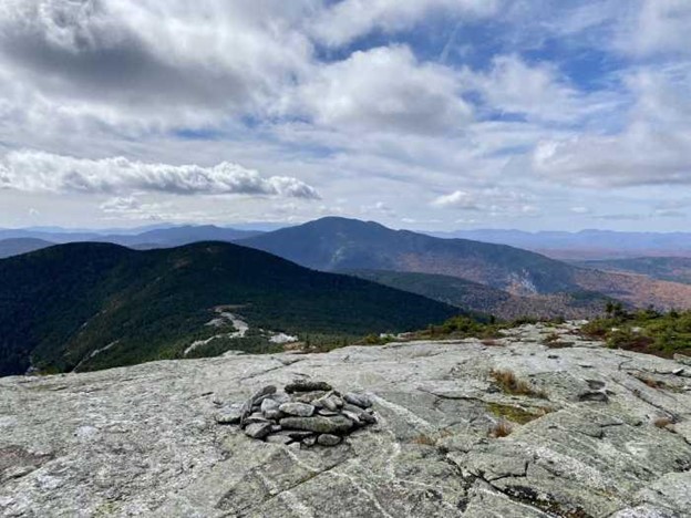The view from the top of Baldpate Mountain on the Appalachian Trail in Maine.