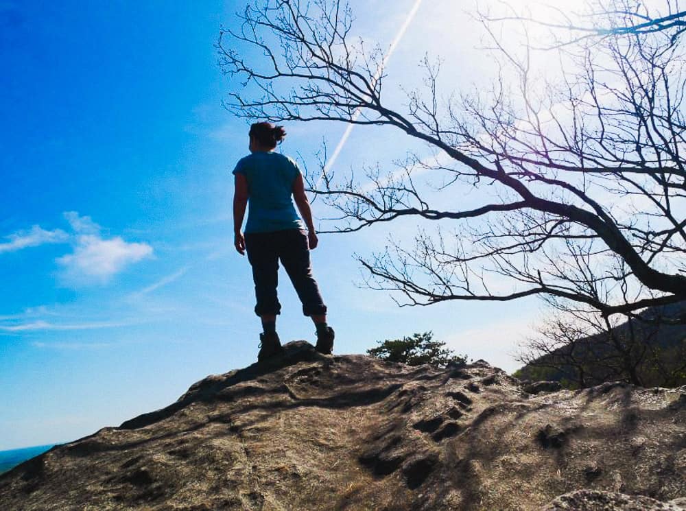 Standing on top of House Rock on a clear day with no crowds.