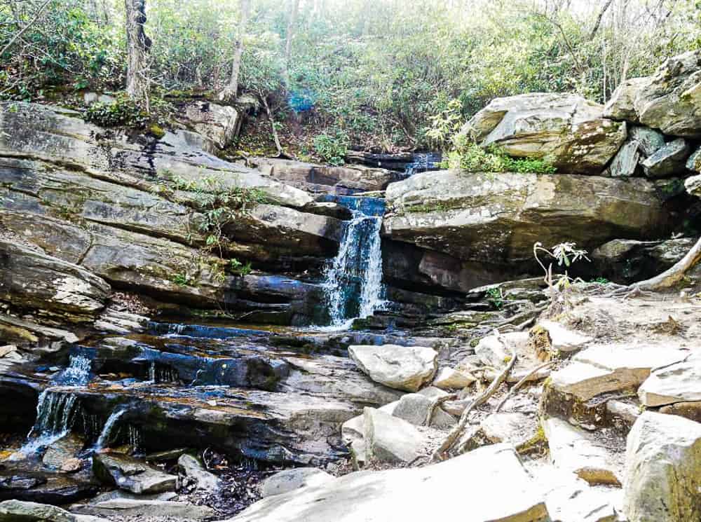 One of the waterfalls at Hanging Rock State Park.