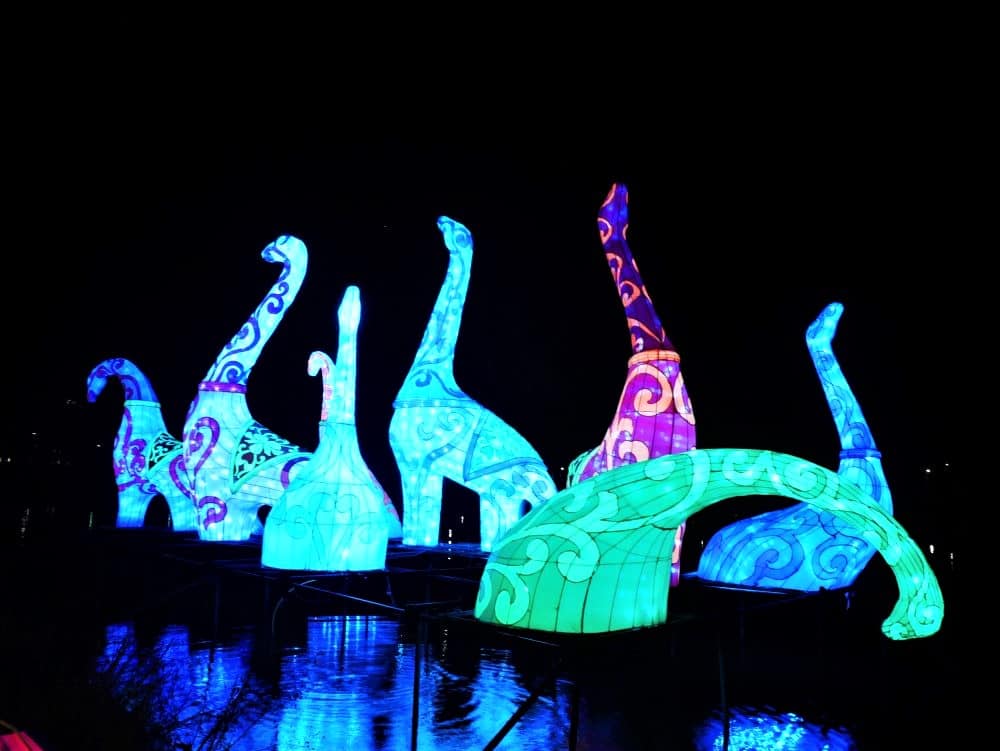 Dinosaur lanterns at the Chinese Lantern Festival